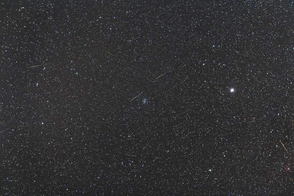 輻射点からふたご座流星群2013しし座側