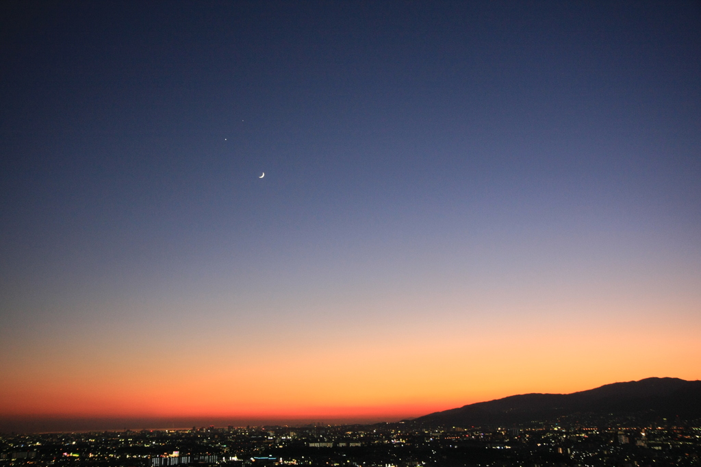 2008.12.01月・金星・木星接近1