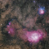 干潟星雲、猫の手星雲、三裂星雲