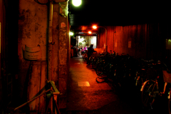 赤い路地