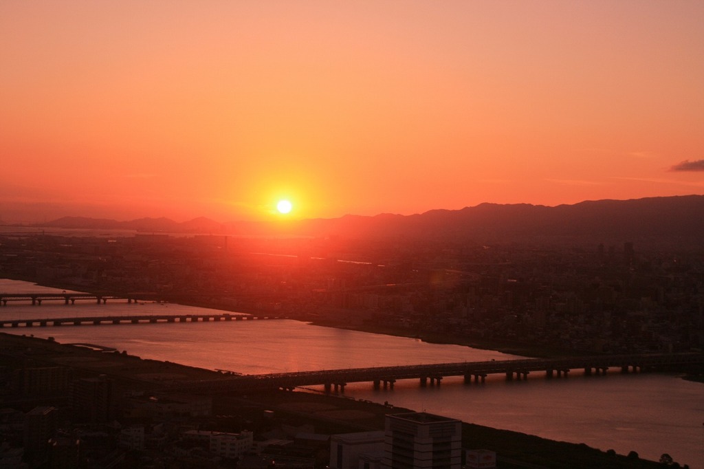 淀川夕景