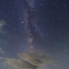 庭に出て夜遊び