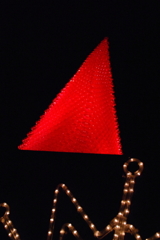Pyramid of red glass