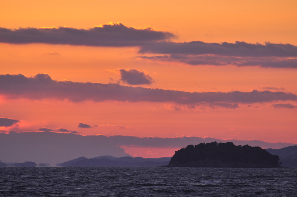 新舞子の夕焼け