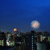スカイツリーと花火