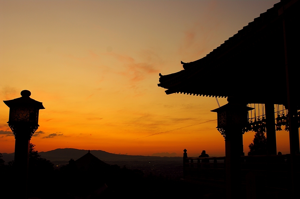 二月堂の夕景、再び