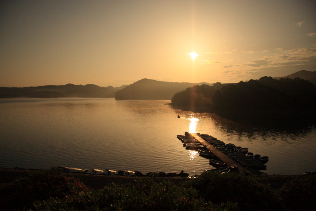 入鹿池の朝