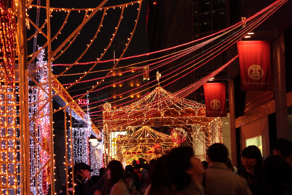 新宿高島屋前イルミネーション　081213