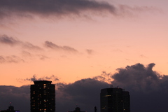 夕焼け（多摩川河川敷より）1