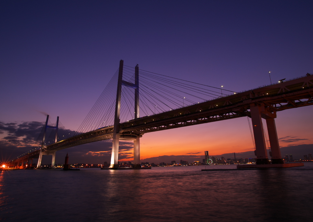 夕暮れと橋
