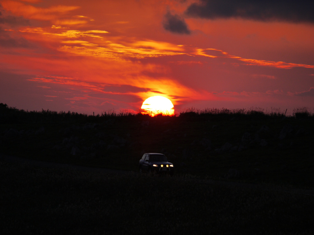 高原夕景