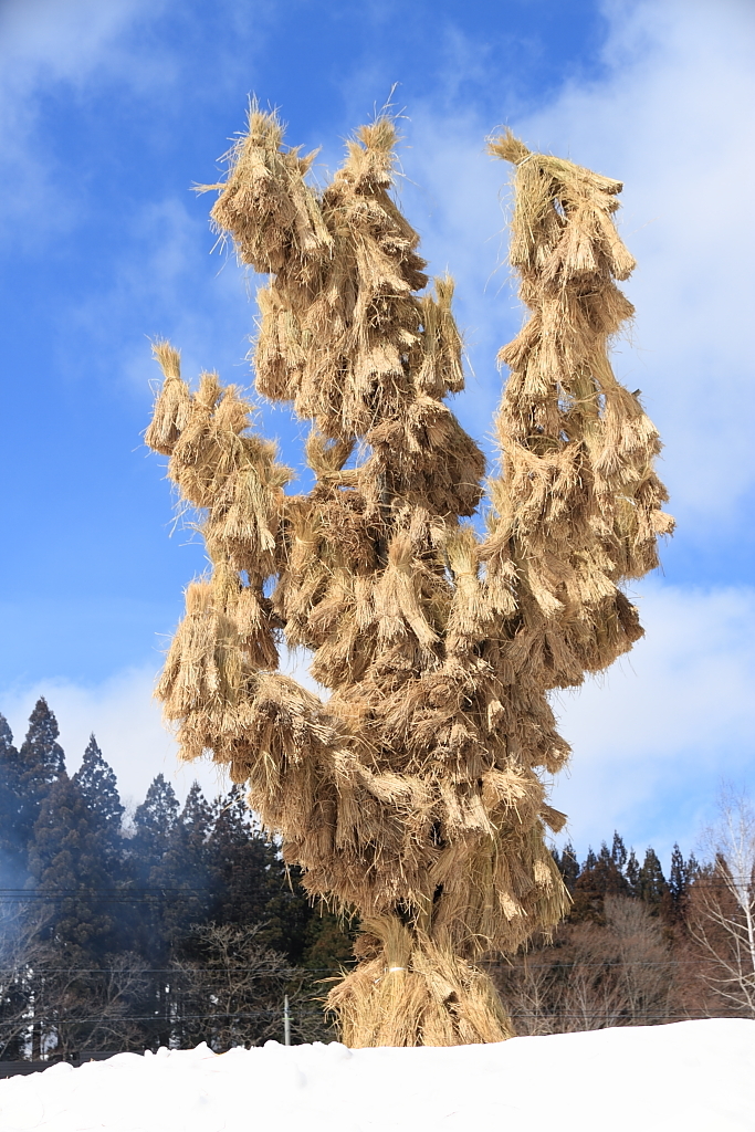 恐怖！ワラ怪人現る