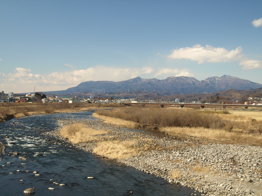 赤城山と青い空