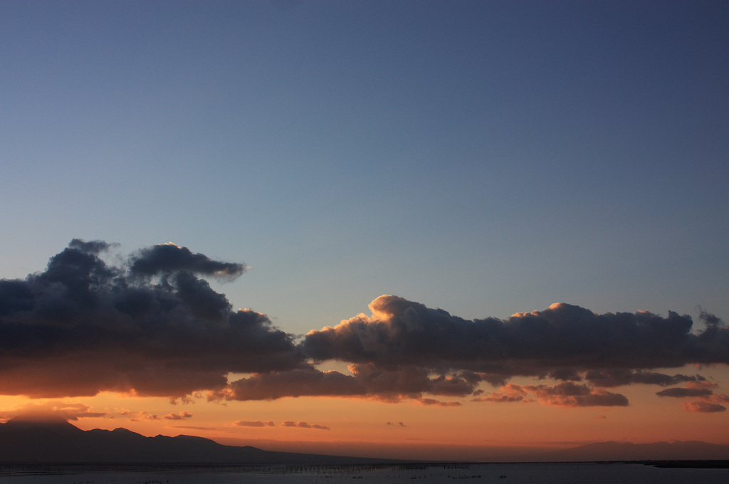 有明海と雲仙と、時々、日の入り。