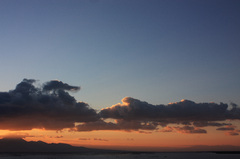 有明海と雲仙と、時々、日の入り。