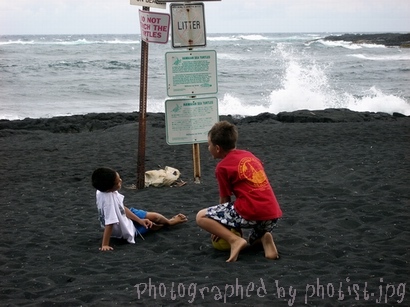 Kids on the beach the beach