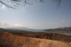 山中湖と富士山