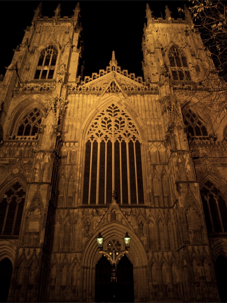 minster in the night