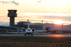 仙台空港夕景