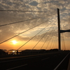 夕焼け空の女神大橋