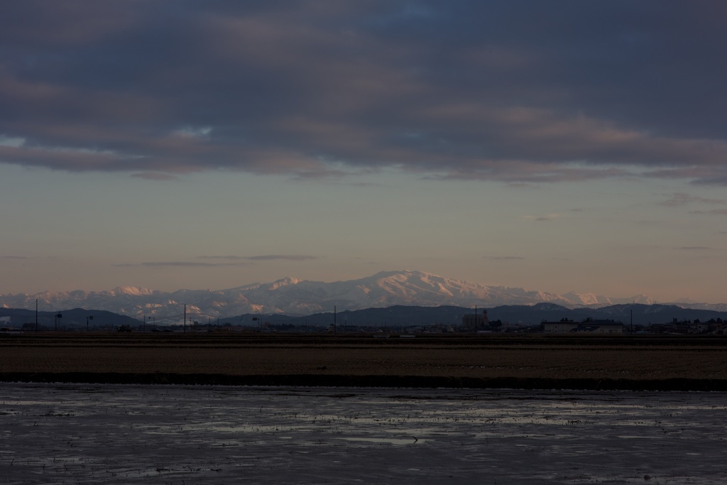 守門岳の夕焼け
