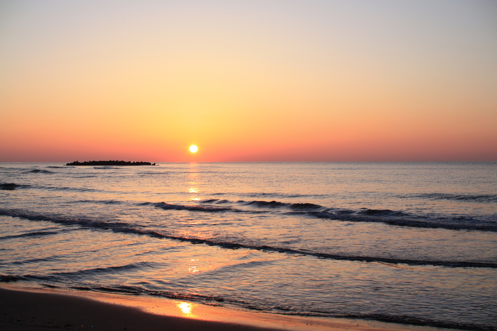 日本海の夕日