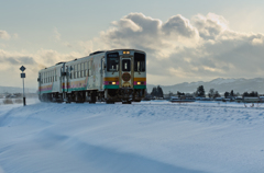 冬の山形　もっちぃー列車