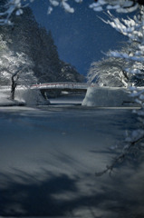  冬夜堀橋