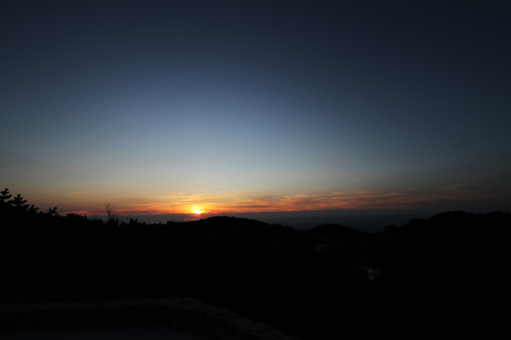 六甲枝垂れからの夕日２