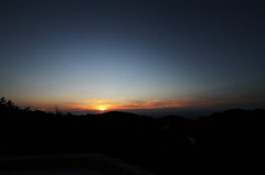 六甲枝垂れからの夕日２