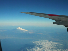 飛行機から見る富士