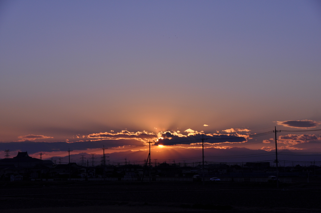 夕日