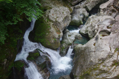 甌穴の水流