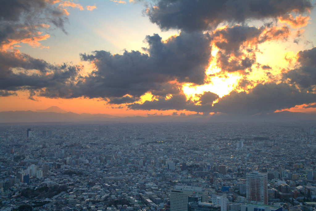 関東平野・黄昏時