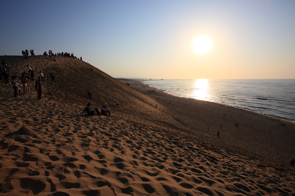 The desert of the sunset