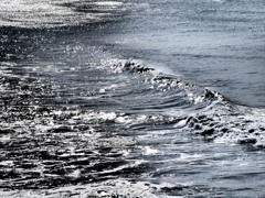 海輝く