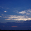 雲が夕陽を隠した