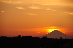 夕焼け富士山