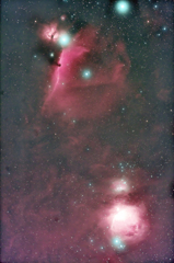 馬頭星雲とオリオン大星雲付近