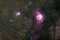 三裂星雲付近