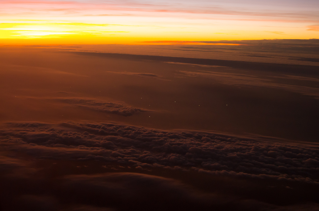 雲の上の夕焼け