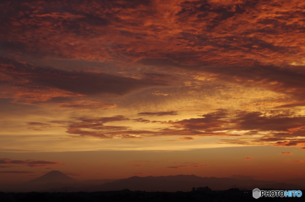 梅雨明けの夕焼け