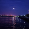 月夜の港