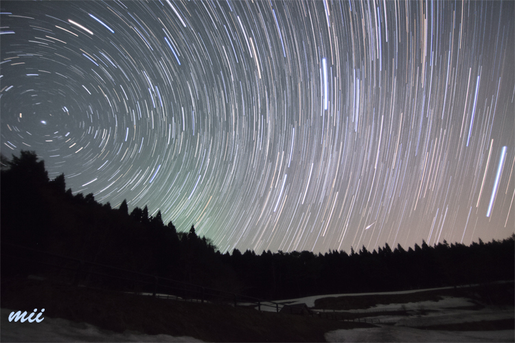 北極星から夏の大三角　グルグル