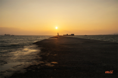 夕暮れ