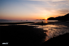 新舞子　夕暮れ