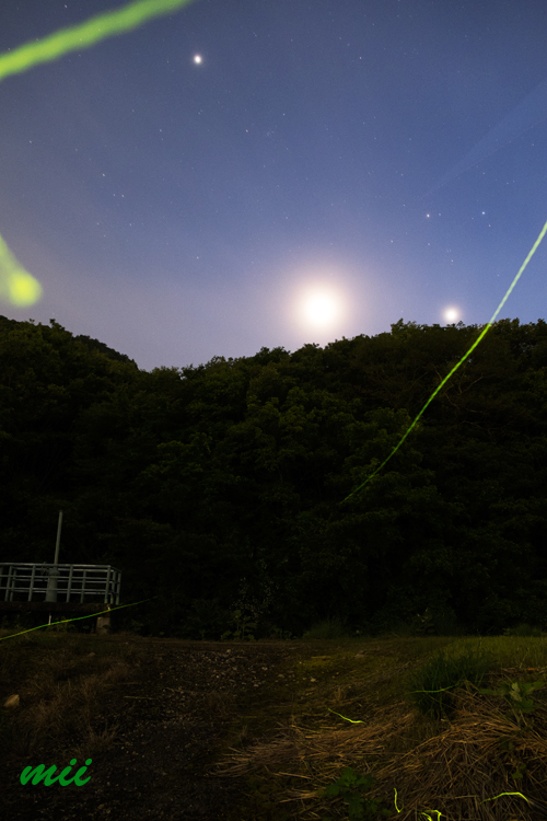 木星と金星と月