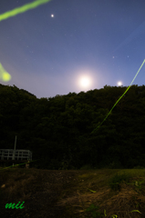 木星と金星と月