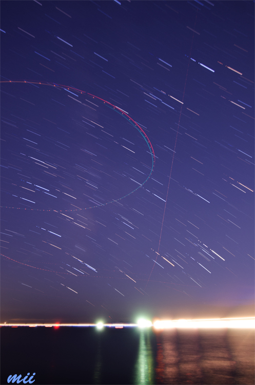 飛行機の軌跡