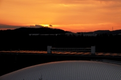 山の夕暮れ